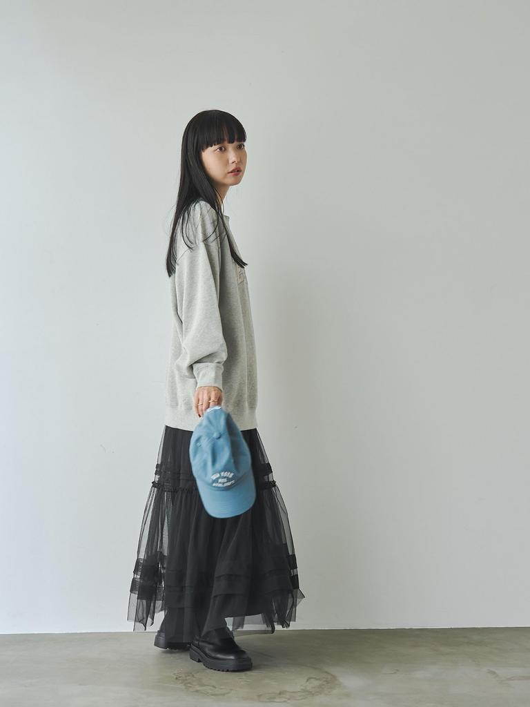 Cohen Tucked Tiered Tulle Skirt 76706460224 0950 M BLACK(09)