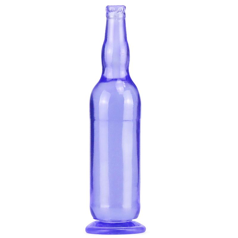 Beer Bottle Female Simulation Penis Crystal Transparent Dildo Adult Female Masturbation Stick