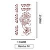 Lace Brown Waterproof Henna Flower Tattoo Stickers for Hands