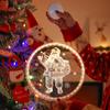 Battery-Operated LED Christmas Luminous Letter String Lights with Suction Cups