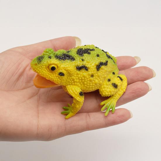 Simulated Frog Model with Lifelike Sound Stress Relief Realistic Toad Squeeze Toy Toddlers Educational Animal Prank Toy Gag Gift