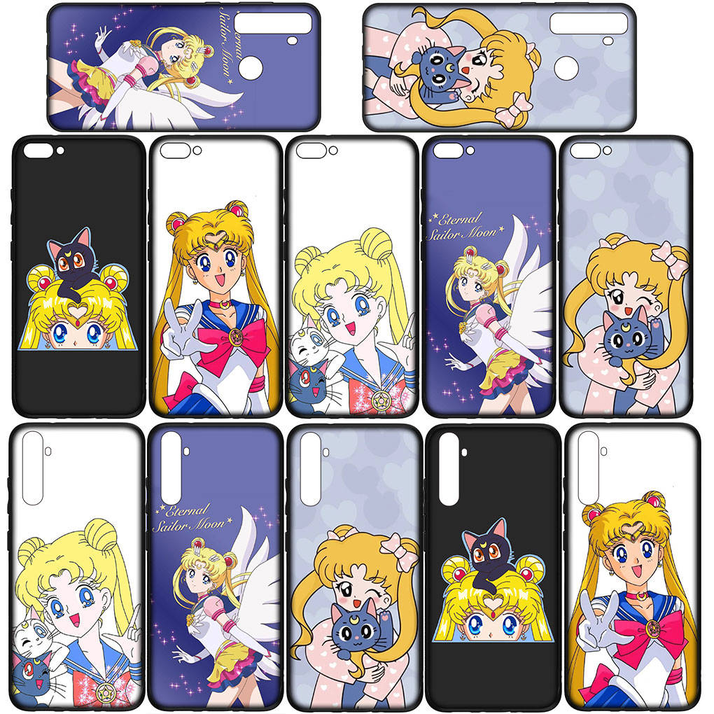 Cover for iPhone 16 15 Xiaomi Redmi Note 14 13 12 11 Pro Max X 8 9 16e Samsung Galaxy S25 S24 S23 Moto G85 OPPO Huawei Sailor Comics Moon Phone Case