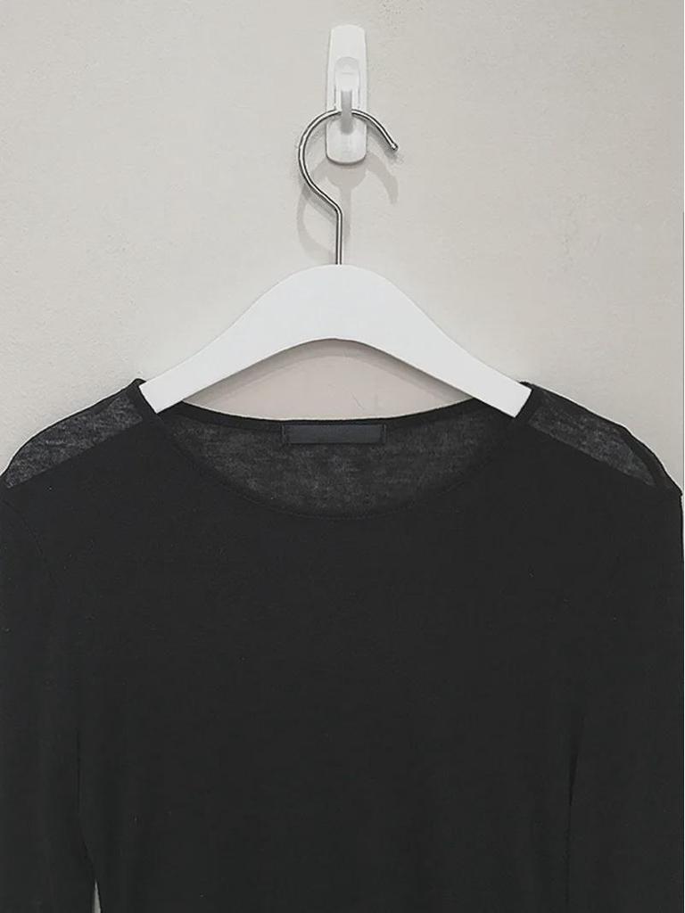 Korean Sexy Slim Fit Sheer Round Neck T-Shirt
