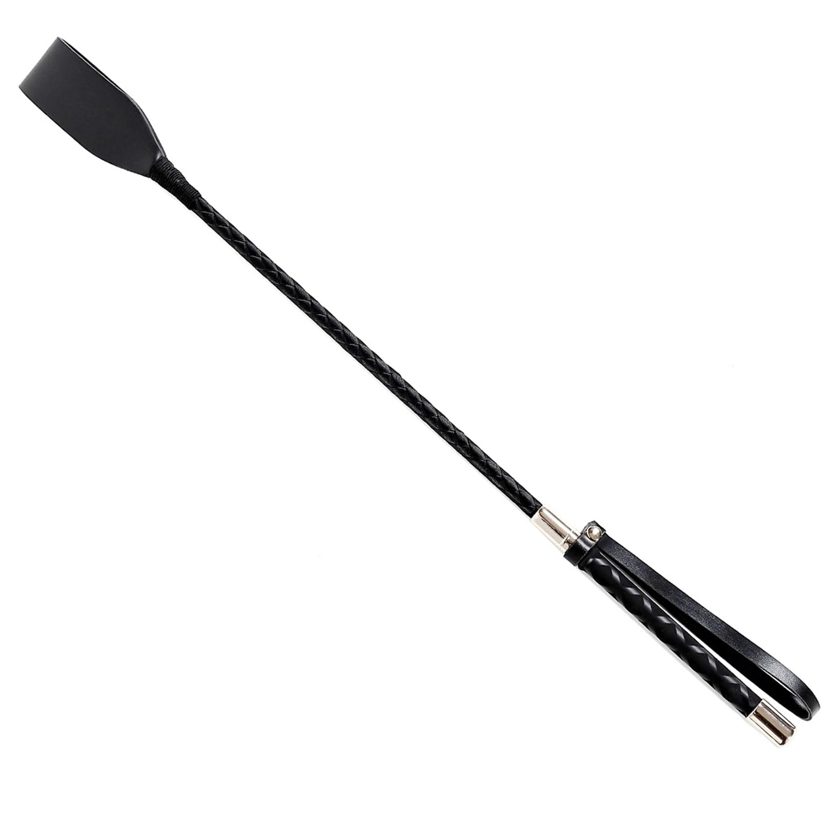 

ZERONOWA Жокейский хлыст для лошади Короткий для верховой езды Короткий для верховой езды 60 см Верховая езда, Хлыст, Кнут, Хлыст, Принадлежности, Черный, (Серебряный)