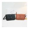 Textured Commuter Small Square Bag, Genuine Leather Retro Messenger Bag, Women's Cowhide Single Shoulder Japanese Mailman Women's Bag