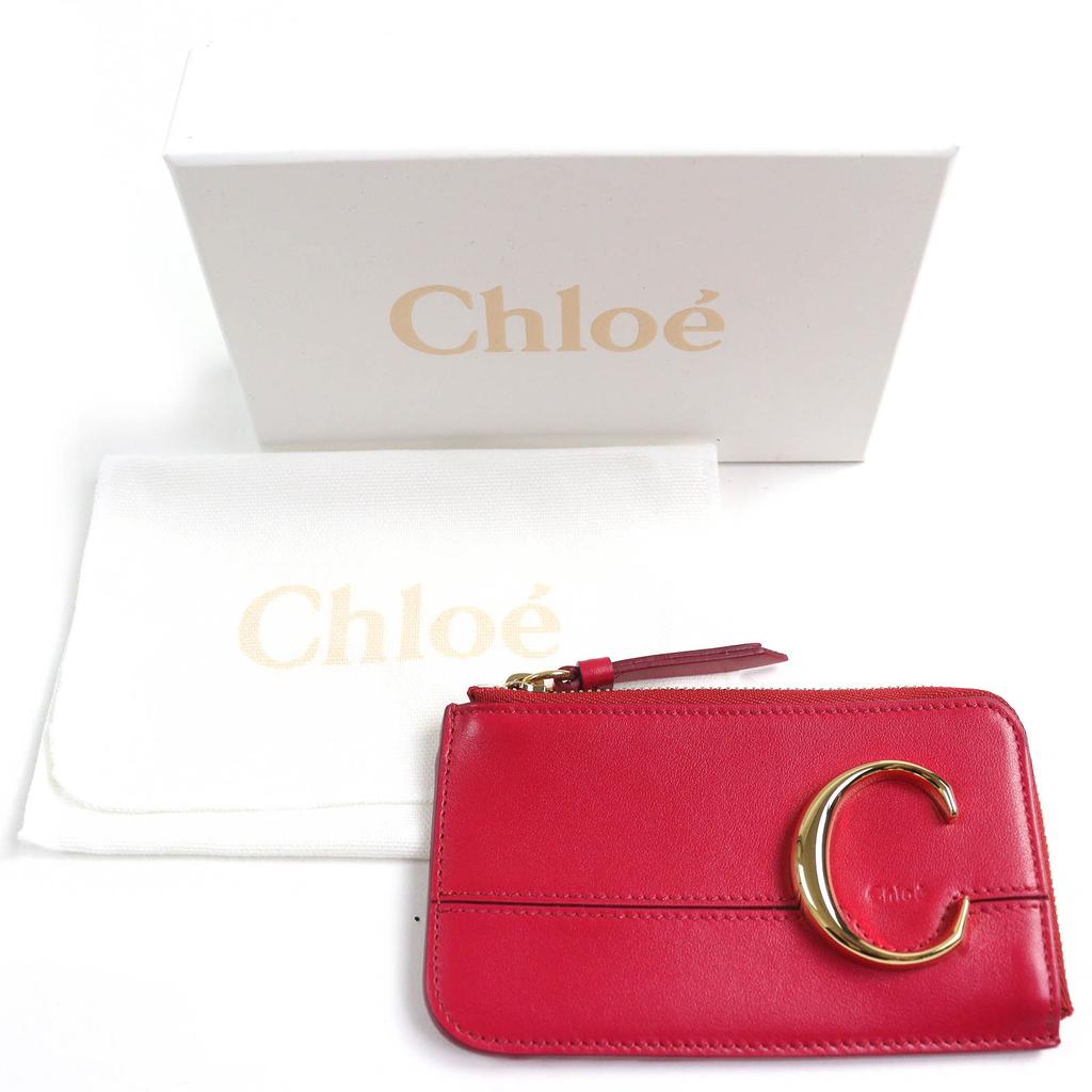 Pristine Chloe Coin case Zipper Small Purse Leather Fragment Case leather Used
