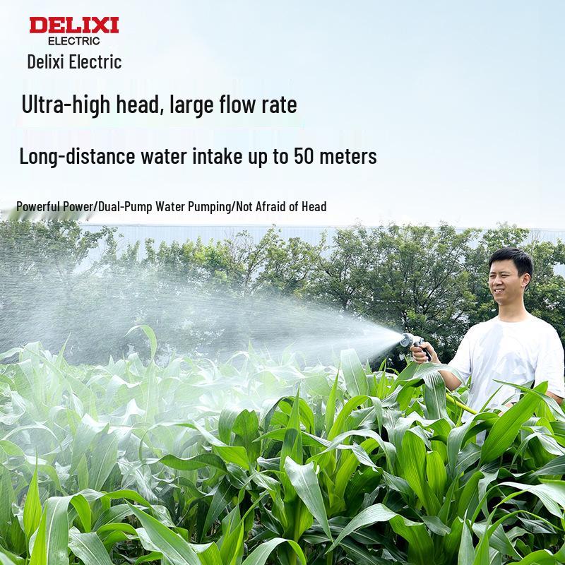 Delixi Electric Rechargeable Lithium Battery Water Pump for Rural Vegetable Garden & Agricultural Irrigation.