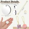 Set of 36/72 Engravable Steel Plate Unique Cup Hangings Metal Pendants Practical Round Single Side Sublimation Blank