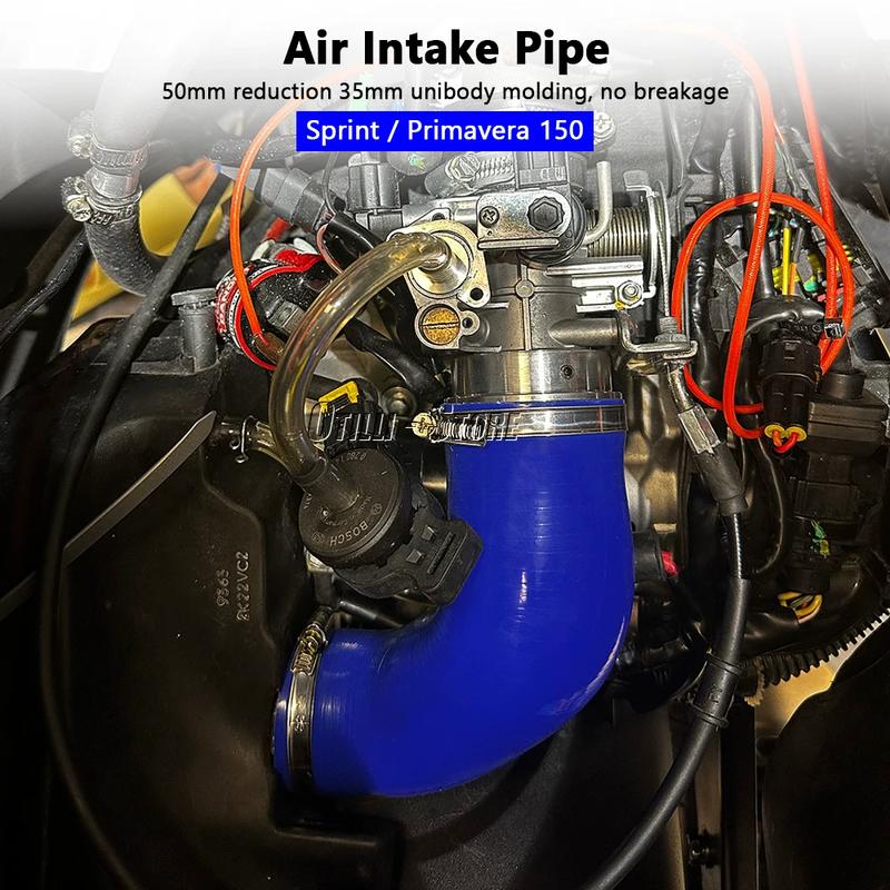 For Vespa Primavera 150 Sprint 150 Sprint150 Scooter Motorcycle Accessories 50/35mm Air Intake Curve Pipe Intake Manifold Kit