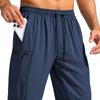 Herren Schnelltrocknende Leichte Wander-Shorts mit Reißverschlusstaschen - Feuchtigkeitstransportierende Gym Lauf-Outdoor-Sport-Shorts