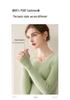 2026 Le Ka Sha Women's 100% Pure Cashmere Striped V-Neck Long Sleeve Knit Pullover