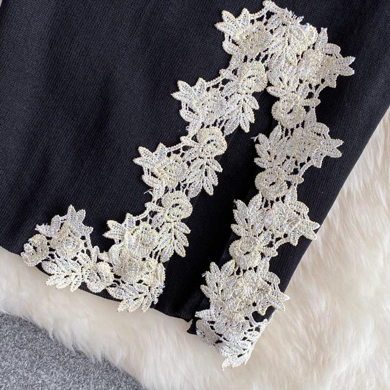 Chic Fashion Sexy Package Hips Lace Dress Women Patchwork Elegant Summer Party Dresses Female Black Mini Club Dress Streetwear Outfits