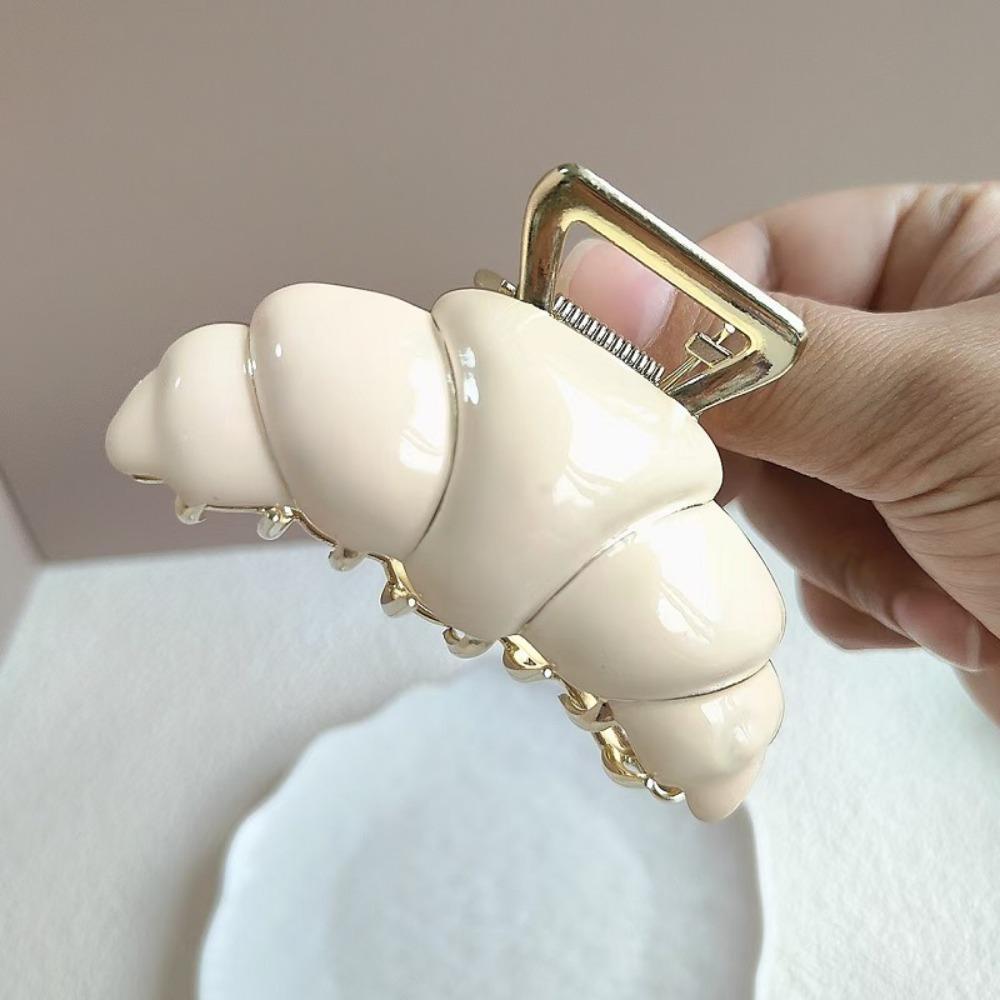 Hairpin Croissant  Hair Grab Hair Clip Metal Shark Clip Sweet Cute Bread Hair Claw  Female