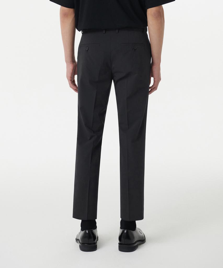 MUSINSA STANDARD [Cooltandard] Tapered Hidden Banding Crop Slacks [Dark Gray]
