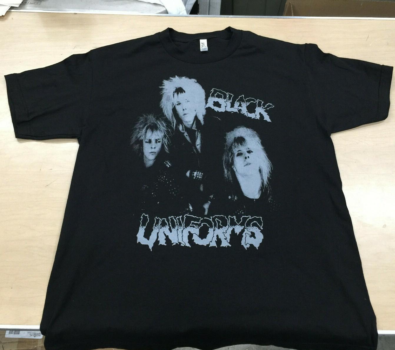 Black Uniforms Shirt discharge venom motorhead inepsy g.i.s.m. kbd metal punk XL