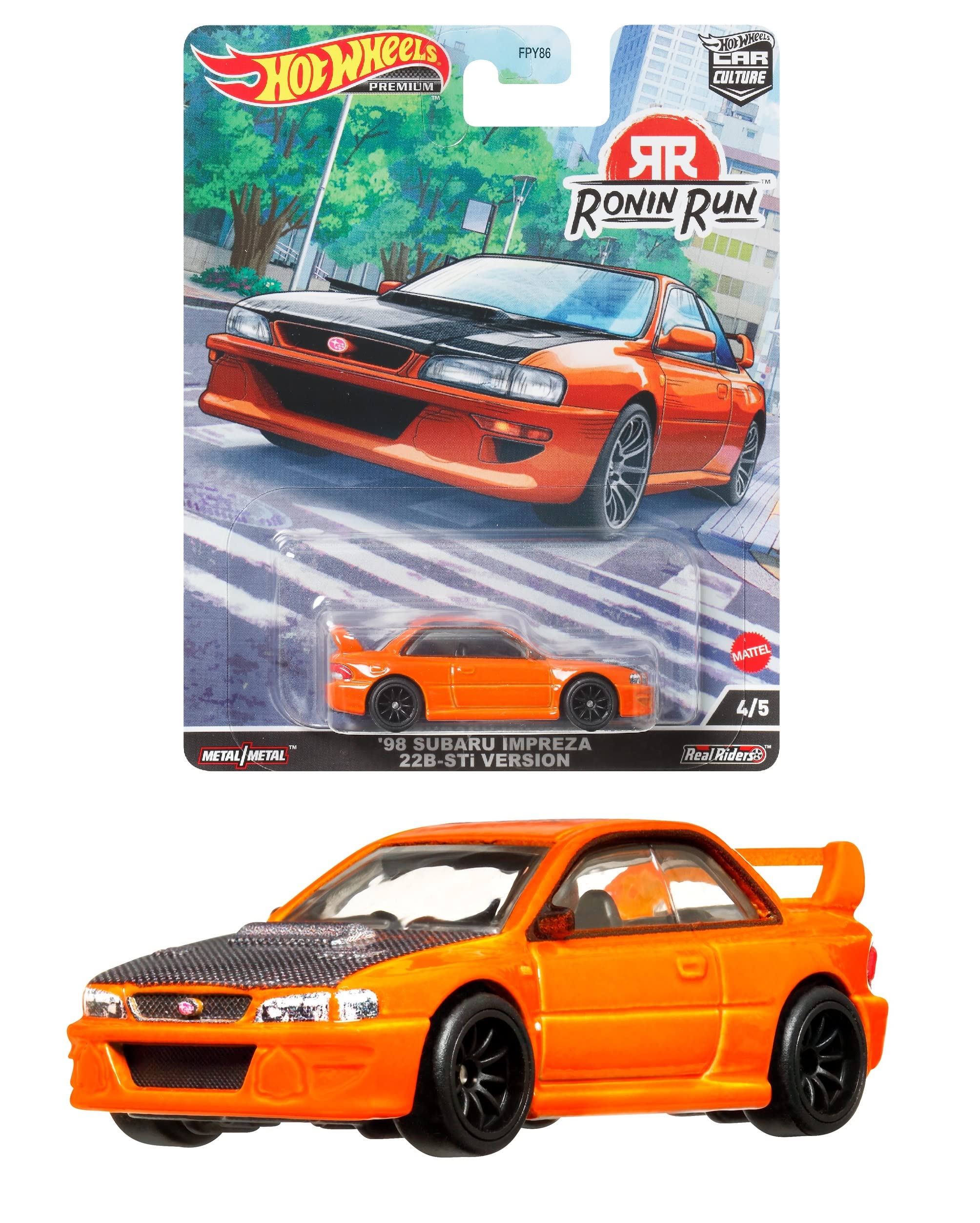 

Hot Wheels Car Culture Ronin Run - 98 Subaru Impreza 22B-STI Version [3 года ~] HCK14 Orange 164
