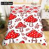 Buntes Pilz-Bettwäsche-Set Einzelgröße Kinder-Bettwäsche-Set Steppdecke Bett-Set Für Jungen Mädchen Erwachsene Mit 1 Bettdecke Und 2 Kissenbezügen