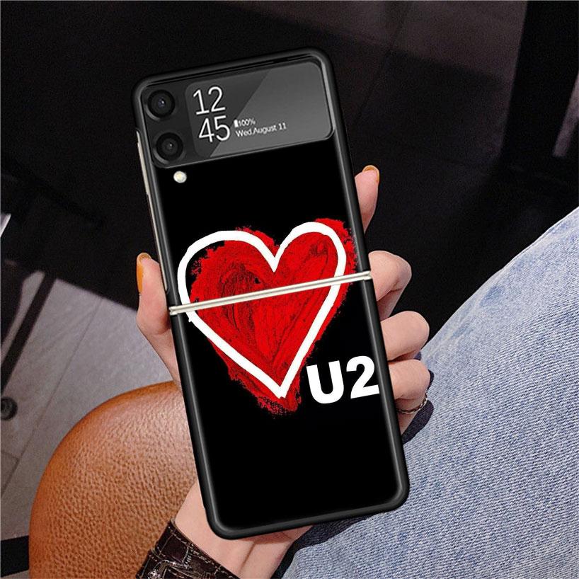 Band U-U2 Rock Phone Case For Samsung Z Flip 7 6 5 4 3 Galaxy ZFlip7 ZFlip6 ZFlip5 ZFlip4 ZFlip3 5G Print Cover