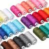12 Rolls of Vibrant Mixed-Color Polyester Sewing Thread - Durable & Versatile for Beginners and Enthusiasts