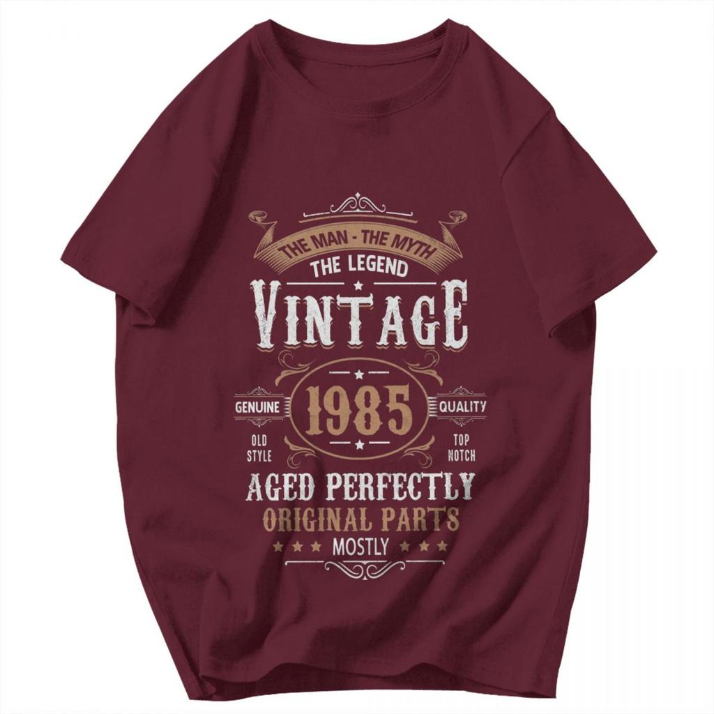 Men T Shirt 1985 40th Birthday Vintage Summer Y2K Graphic Tees Unisex Clothing T Shirts
