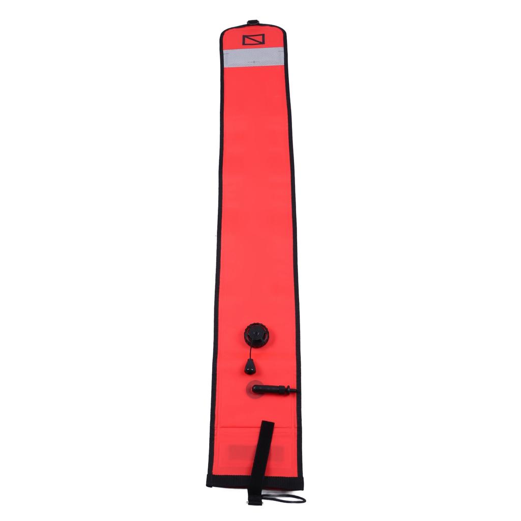 Diving Surface Marker Buoy Floating Diving Equipment Safety Gear Inflatable StripesOrange