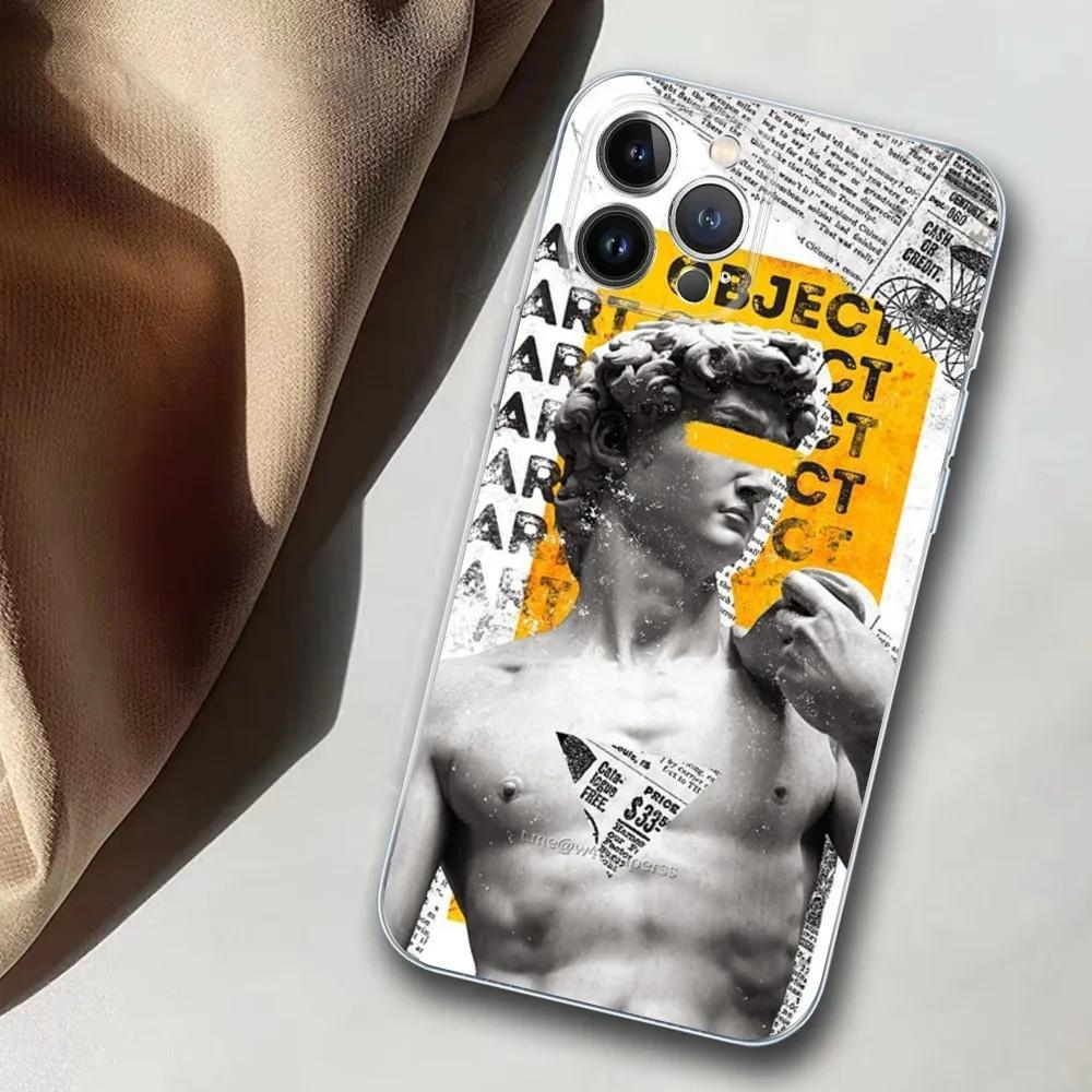 Apple Iphone15 Pro Mobile Phone Case David Statue Mobile Phone Case, Painted Anti-Drop Huawei Anti-Drop Mobile Phone