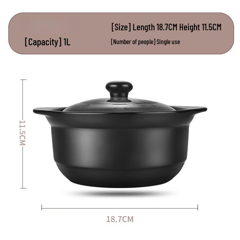 Wuhe Anti-Stick Clay Pot Set (2 x 1L)