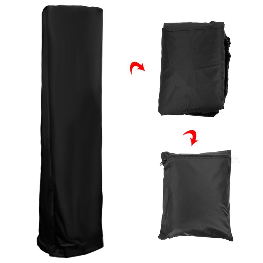 210D Oxford Cloth Heater Cover Dust Proof Cover Black Outdoor Heater Cover  Standup Heater