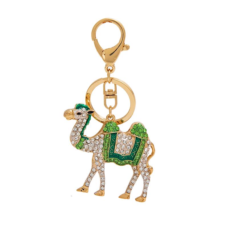2024 Classic Camel Key Chain Rhinestone Women's Bag Pendant Arab Dubai Souvenir
