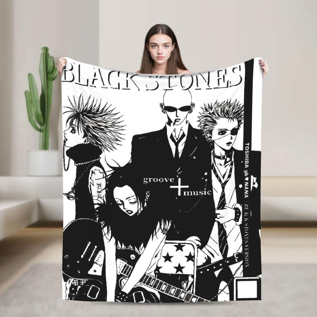 Warm Blanket Travel Nana Osaki Manga Panel collage Throw Blanket  Flannel Bedspread For Couch Chair Fluffy Sofa Bed Cover
