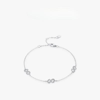 S925 Sterling Silver Mobius Bracelet Women's Niche Versatile New Style Unlimited Love Best-selling Hand Jewelry