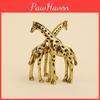 Gold Finish Copper Giraffe Ornament Artistic Craft For Office Decor Or Gift