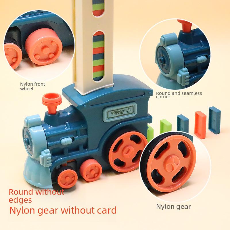 Douyin-Inspired Electric Musical Domino Toy Train