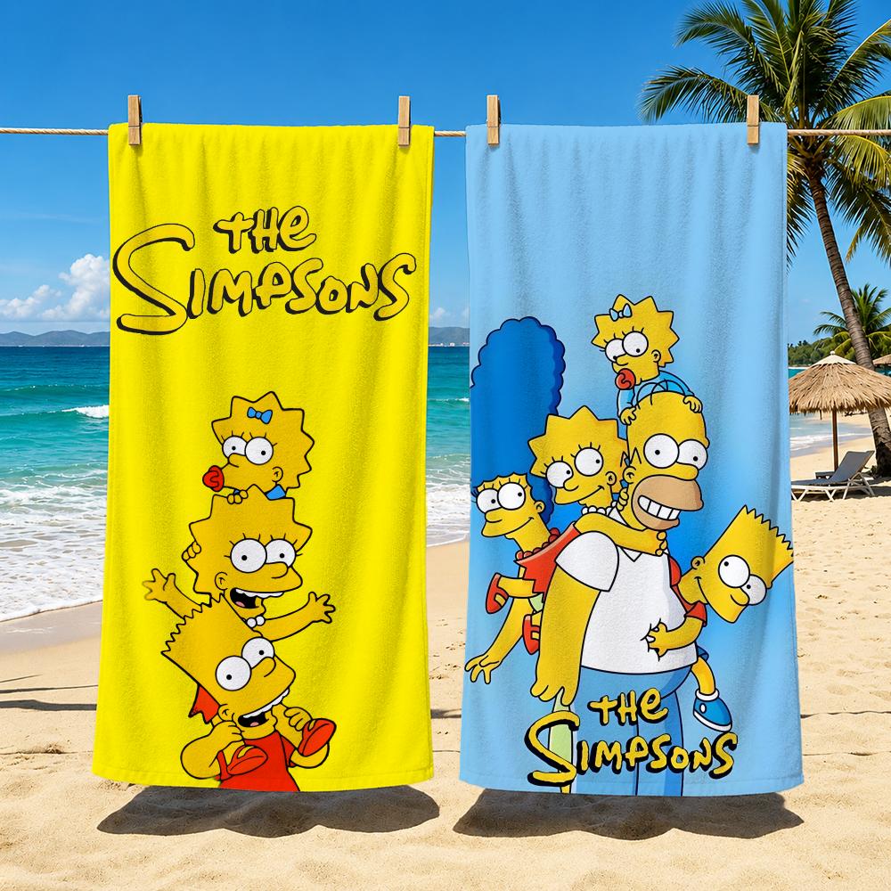 Animation T-The Simpsons Towel Towel Soft Pool Gift For Travel Gym Shower Cool Camping Quick Dry Sports Large Beach Towel
