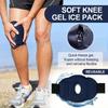 1/2 Stück Gel Knie Eispackung, Duale Temperatur Heiß- und Kältetherapie, Wiederverwendbarer Nylonkompressor zur Gelenkentlastung, Flexibles Riemendesign
