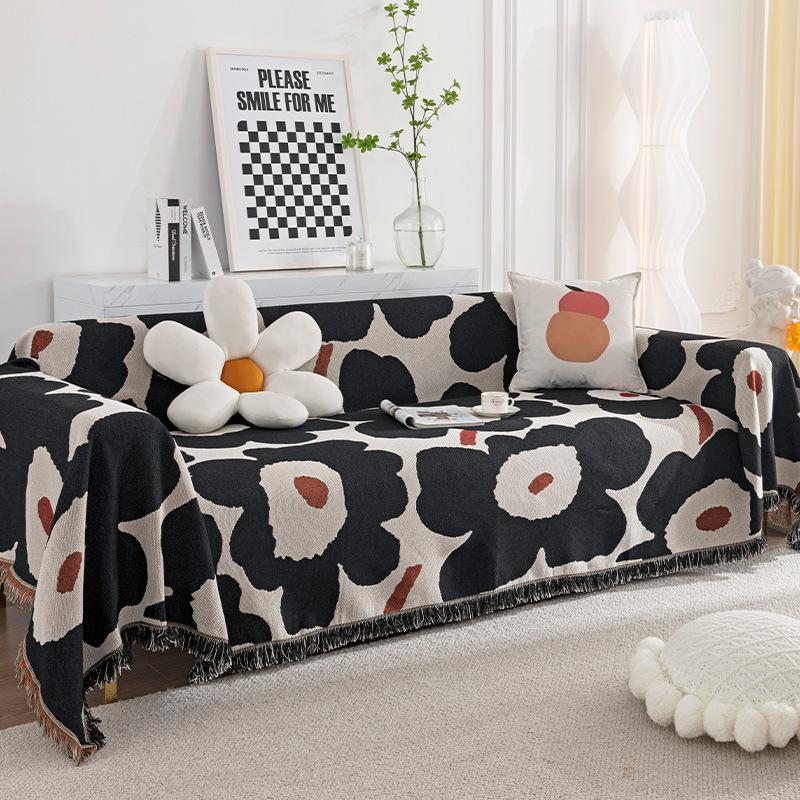 

Чехол для дивана в стиле INS, ткань, шахматная и карточная сетка, чехол для дивана, полотенце, простой современный универсальный универсальный чехол для дивана, чехол для дивана, полотенце 180*130cm