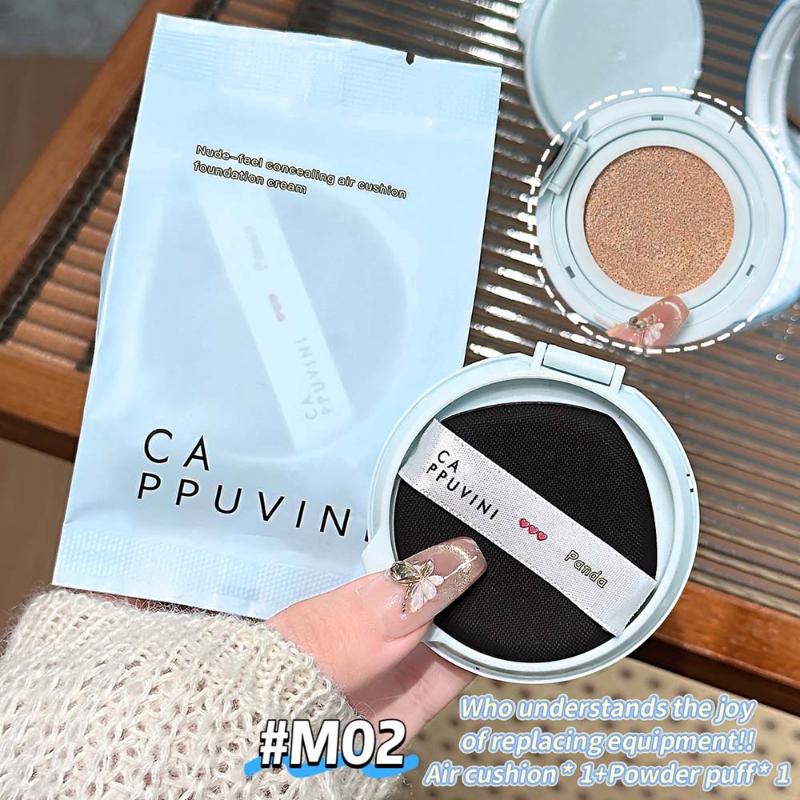 Cappuvini Матовый шелковистый увлажняющий консилер-кушон Air Cushion Натуральный макияж Стойкий водостойкий кремовый кушон Тональная основа для кожи