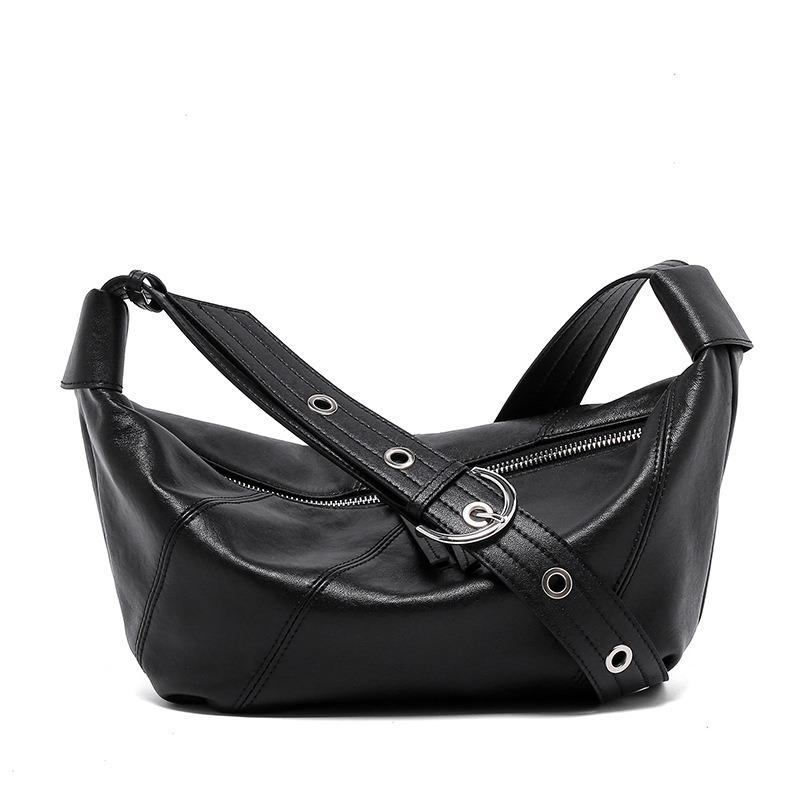 

The first layer of cowhide bag women s new high-end light luxury niche shoulder bag fashionable versatile soft leather messenger bag