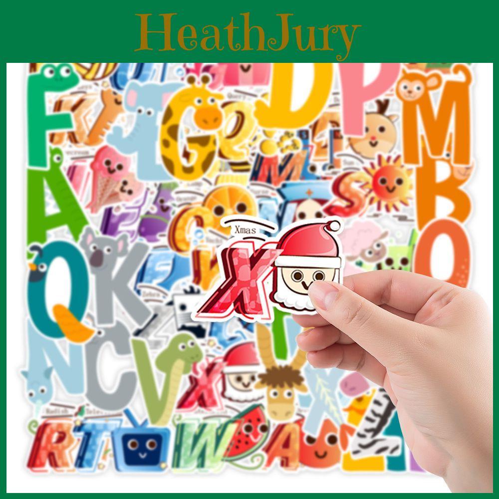 Alphabet Lore Baby Educational Pvc Adhesive Reusable Assorted Size Stickers 52pcs