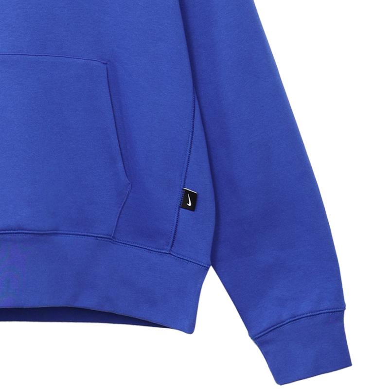 Nike Solid Color Fleece Lined Thermal Hooded Pullover Sweatshirt Men's Game Royal Blue FB7208-480