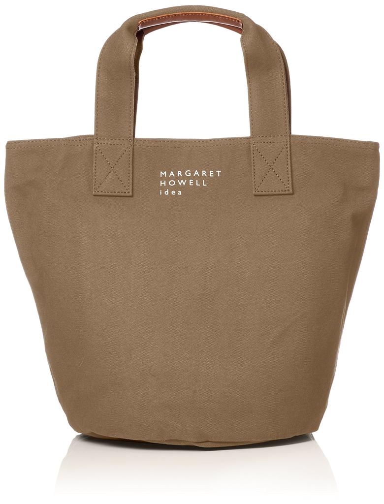 Howell Tote Bag Cotton Cowhide Hand Round Bottom Simple Natural Adult Casual Stylish Adult Cute Ladies Made in Japan MHLHBKH2 Dark Beige [Margaret