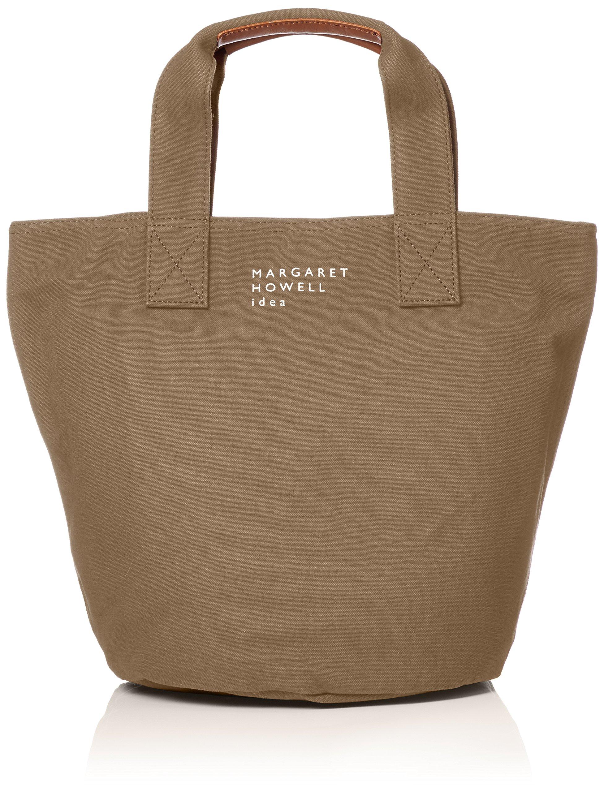 

Howell Tote Bag Cotton Cowhide Hand Round Bottom Simple Natural Adult Casual Stylish Adult Cute Ladies Made in Japan MHLHBKH2 Dark Beige [Margaret