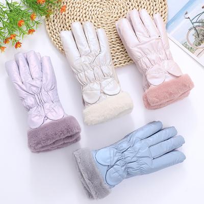 Skihandschuhe Winter warm Damen Fleece verdickt winddicht kalt Touchscreen