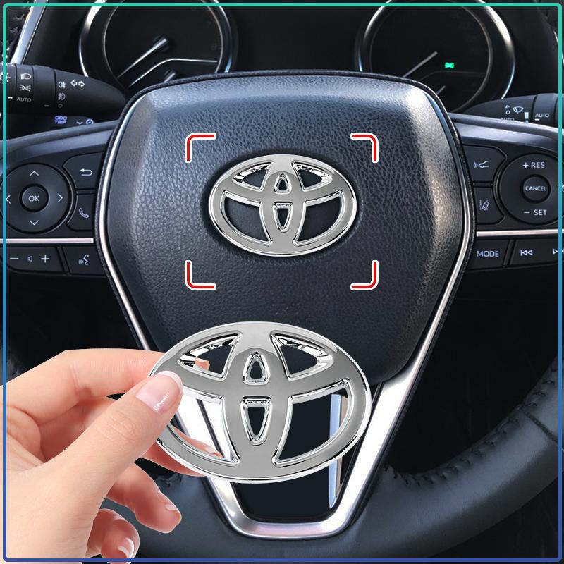 1Pc Car Steering Wheel Logo Sticker Badge Interior Decoration For Toyota TRD Camry Corolla RAV4 CHR Yaris Auris