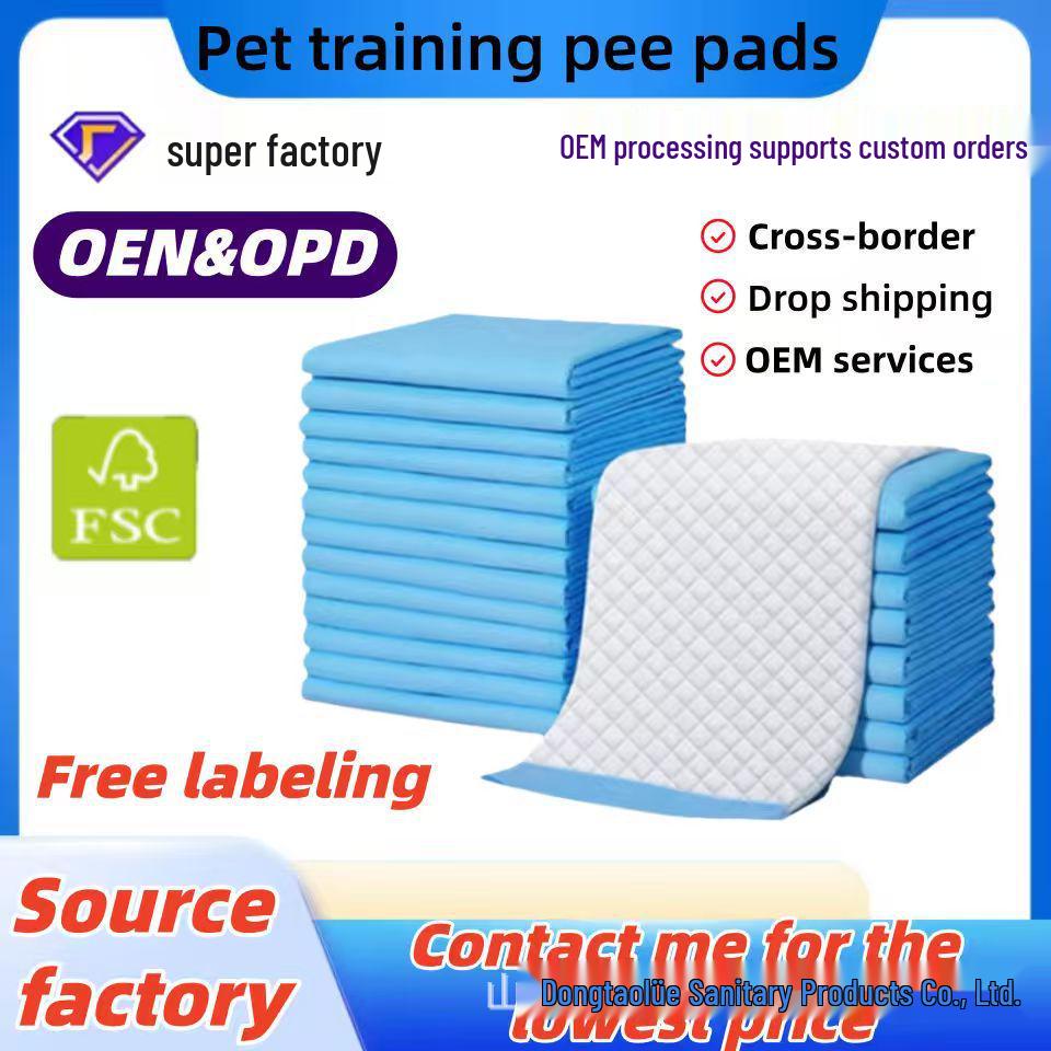Thickened Deodorant Dog Diaper Pads for Pet Care - Absorbent Urine and Physiological Protection for Teddy Breeds Light M 45x60cm 50 pieces