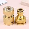 2Pcs Standard Aluminum Hose Connector Set - 4/6'' Tap Fitting Quick Connect For Garden Pipes Hose Connector