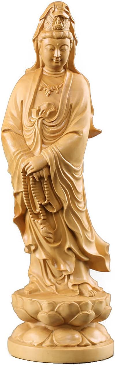 

Sugarello Kannon Wood Carving Buddha Statue Wood Carving Kannon Statue Kannon Bodhisattva Wooden Carving Boxwood High Quality Wood Carving Buddhist