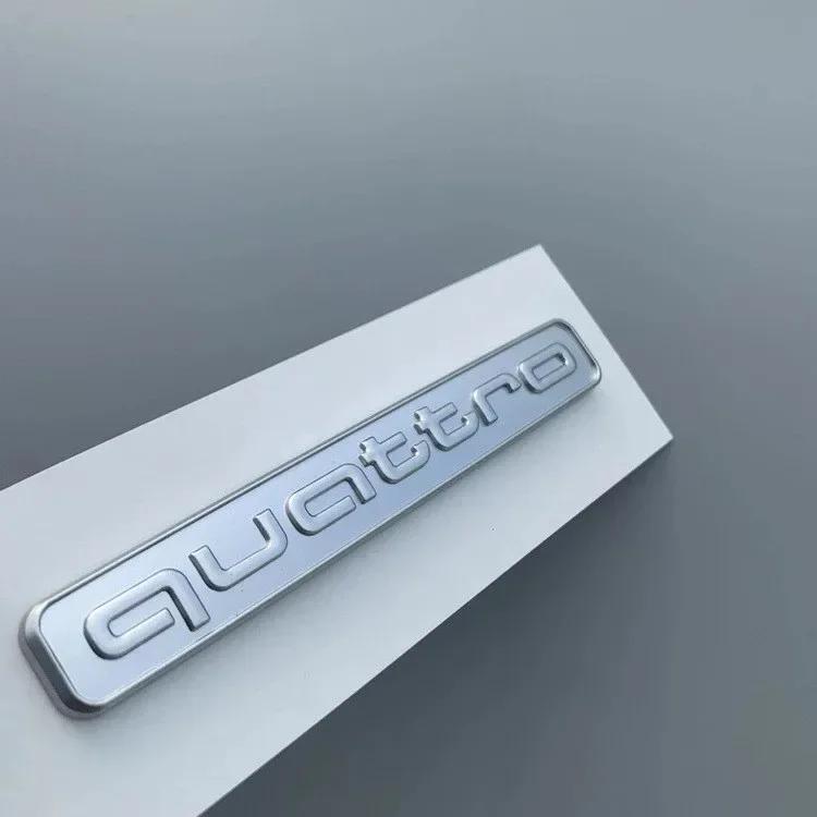 1pc 3D ABS Car Styling Quattro Badge Emblem Rear Trunk Decor Sticker Decals For WQ Quattro A4 A5 Q5 A1 Q7 B6 B8 B7 B9 B5 A3 8P 4R cjrv1