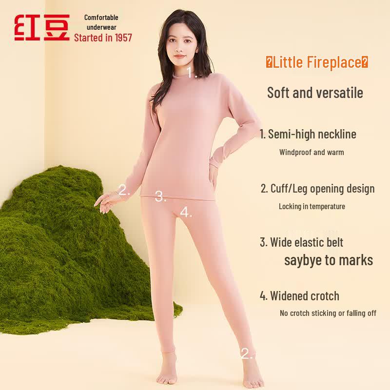 Women's 7A Antibacterial Wool Blend Thermal Underwear Set