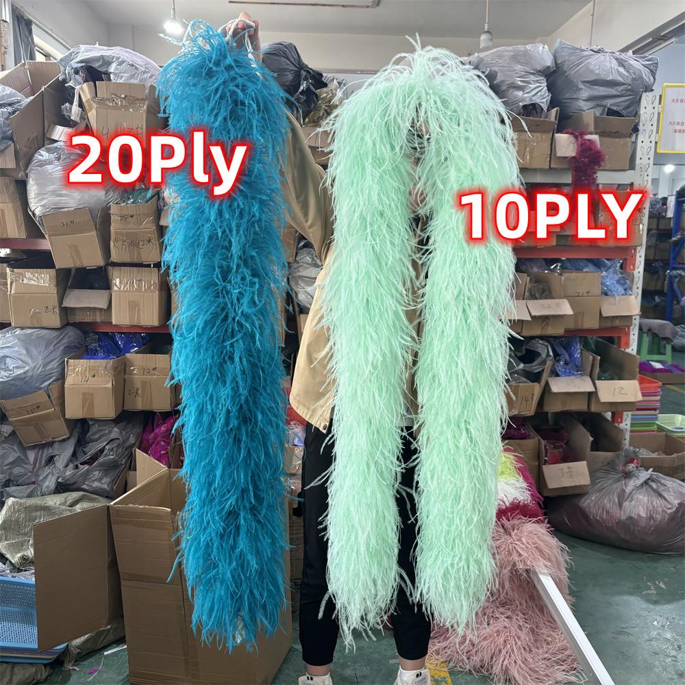 DIY 2 Meter Flauschige Straußenfeder-Boa 1-lagig bis 20-lagig Dick Schal aus hochwertigen Federn zur Dekoration von Brautkleidern Individuell anpassbarer DIY-Schal